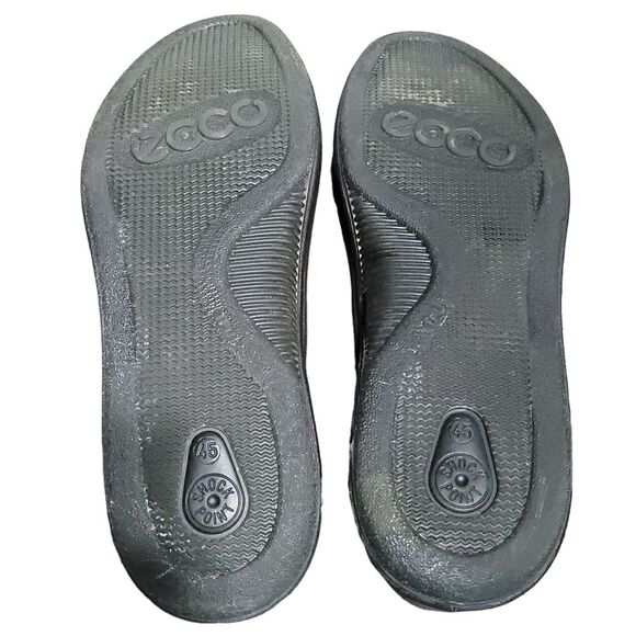 ECCO~ BROWN LEATHER LACE UP MOCS COMFORT SYSTEM SHOES MEN'S EU 45 11-11.5 US - Picture 8 of 13